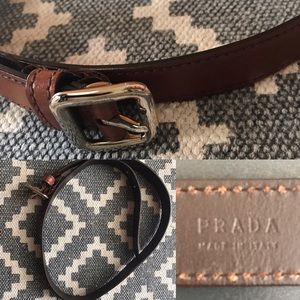 Prada belt, brown leather